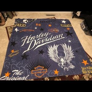 Harley Davidson shower curtain- never gotten wet